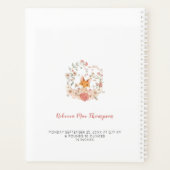 ヴィンテージピンクキツネ花模様1年女の子ベビー本 プランナー手帳 (裏面)