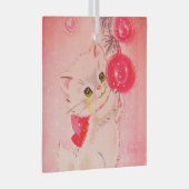 ヴィンテージピンククリスマスキタン ガラスオーナメント (正面右)