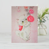 ヴィンテージピンククリスマスキタン シーズンカード (スタンド正面)