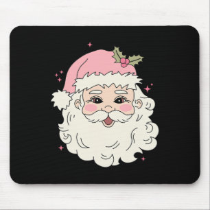 ヴィンテージピンククリスマスサンタクロースメリークリスマスホーム マウスパッド