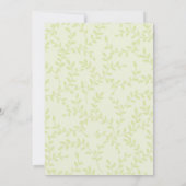 ヴィンテージピンククリームフローラグリーン60誕生日 招待状 (裏面)