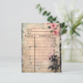 ヴィンテージピンクグランジライブラリーカードジャーナル紙 (スタンド正面)