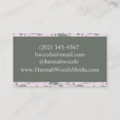 ヴィンテージピンクグリーンハリウッドヒルズトワール 名刺 (裏面)