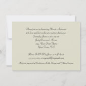 ヴィンテージピンクグリーンブライダルシャワー招待状 招待状 (裏面)