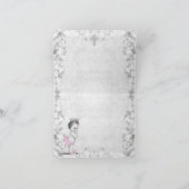 ヴィンテージピンクグレーガールバプテスマサンキューカード サンキューカード (内部)