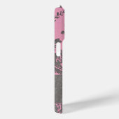 ヴィンテージピンクグレーダマスクパターンモノグラム Case-Mate iPhoneケース (裏面 / 右)