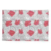 ヴィンテージピンクグレーフローラミッドセンチュリー40sスタイル 枕カバー (裏面)