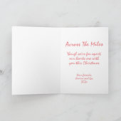 ヴィンテージピンクグレーホワイトハウスクリスマスカード カード (内部)