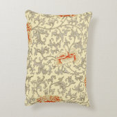 ヴィンテージピンクグレー植物学フローラ アクセントクッション (裏面(縦))