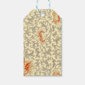 ヴィンテージピンクグレー植物学フローラ ギフトタグ (正面)