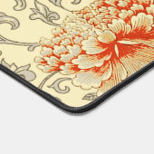 ヴィンテージピンクグレー植物学フローラ デスクマット (コーナー)