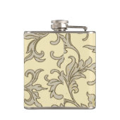 ヴィンテージピンクグレー植物学フローラ フラスク (裏面)