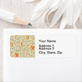 ヴィンテージピンクグレー植物学フローラ ラベル (インサイチュ)