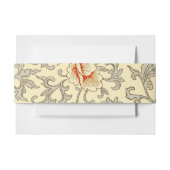 ヴィンテージピンクグレー植物学フローラ 招待状ベリーバンド (正面例)