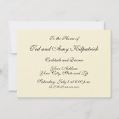 ヴィンテージピンクグレー植物学フローラ 招待状 (裏面)