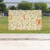 ヴィンテージピンクグレー植物学フローラ 横断幕 (インサイチュ)