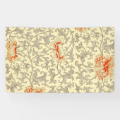 ヴィンテージピンクグレー植物学フローラ 横断幕 (横)