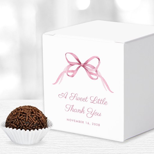 ヴィンテージピンクコケット弓ベビーガールシャワー フェイバーボックス