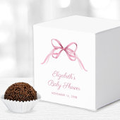 ヴィンテージピンクコケット弓ベビーガールシャワー フェイバーボックス