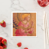 ヴィンテージピンクゴールデンクリスチャンエンジェル スタンダードカクテルナプキン (インサイチュ)