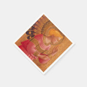 ヴィンテージピンクゴールデンクリスチャンエンジェル スタンダードカクテルナプキン (角)