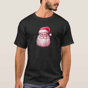 ヴィンテージピンクサンタクリスマスメンズウィメンズキッズラグラン Tシャツ