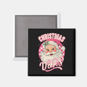 ヴィンテージピンクサンタクロースピンククリスマスビーブパハ マグネット (正面/裏面)