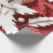 ヴィンテージピンクサンタクロース顔 ラッピングペーパー (角)