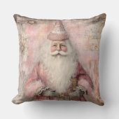ヴィンテージピンクサンタ クッション (正面)