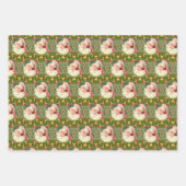 ヴィンテージピンクサンタ ラッピングペーパーシート (正面)