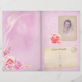 ヴィンテージピンクジャンクジャーナルページ