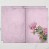 ヴィンテージピンクスクラップブックページ (正面/裏面)