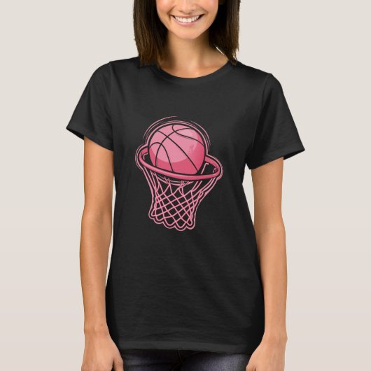 ヴィンテージピンクスケッチ子供用レディース  Tシャツ (正面)