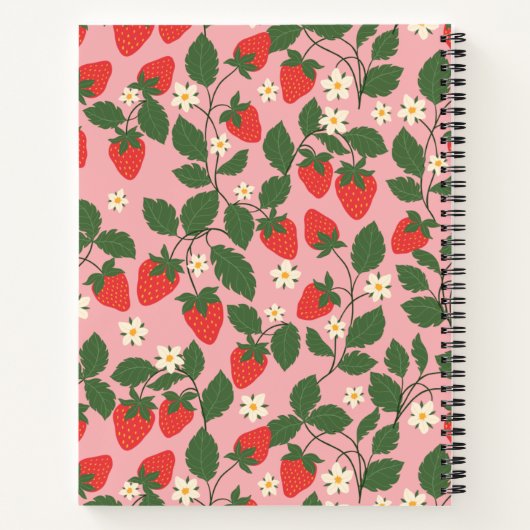 ヴィンテージピンクストロベパーソナライズされたリー結婚ズの計画 ノートブック (裏面)