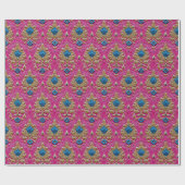 ヴィンテージピンクタイの柄 ラッピングペーパー (フラット)