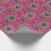 ヴィンテージピンクタイの柄 ラッピングペーパー (角)