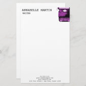 ヴィンテージピンクタイプライターレターヘッド 便箋 (正面/裏面)