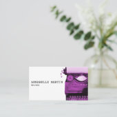 ヴィンテージピンクタイプライター名刺 名刺 (スタンド正面)