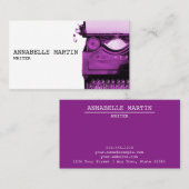 ヴィンテージピンクタイプライター名刺 名刺 (正面/裏面)