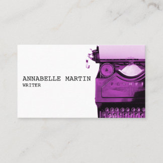 ヴィンテージピンクタイプライター名刺 名刺