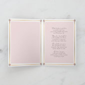 ヴィンテージピンクタータンチェックバラ&ハート母の日 カード (内部)