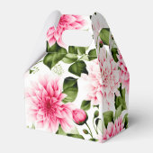 ヴィンテージピンクダリアスフローラルパタ結婚ーンのケーキ フェイバーボックス (裏面サイド)