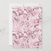 ヴィンテージピンクダリアフローラ結婚式招待状 招待状 (裏面)