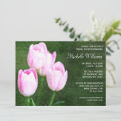 ヴィンテージピンクチューリップスブライダルシャワー 招待状 (スタンド正面)