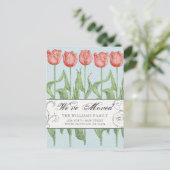 ヴィンテージピンクチューリップフローラ移動 案内ポストカード (スタンド正面)