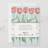 ヴィンテージピンクチューリップフローラ移動 案内状 (裏面)