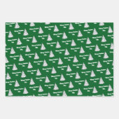 ヴィンテージピンクツリーギフトラップ | メリークリスマスピンク ラッピングペーパーシート (正面2)