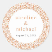 ヴィンテージピンクディティ結婚ーフローラ ラウンドシール (正面)