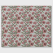 ヴィンテージピンクデイジー花植物園 ラッピングペーパー (フラット)