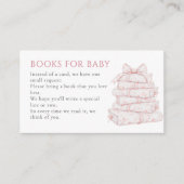 ヴィンテージピンクトイレガールベビーシャワーブックベビー エンクロージャーカード (正面)